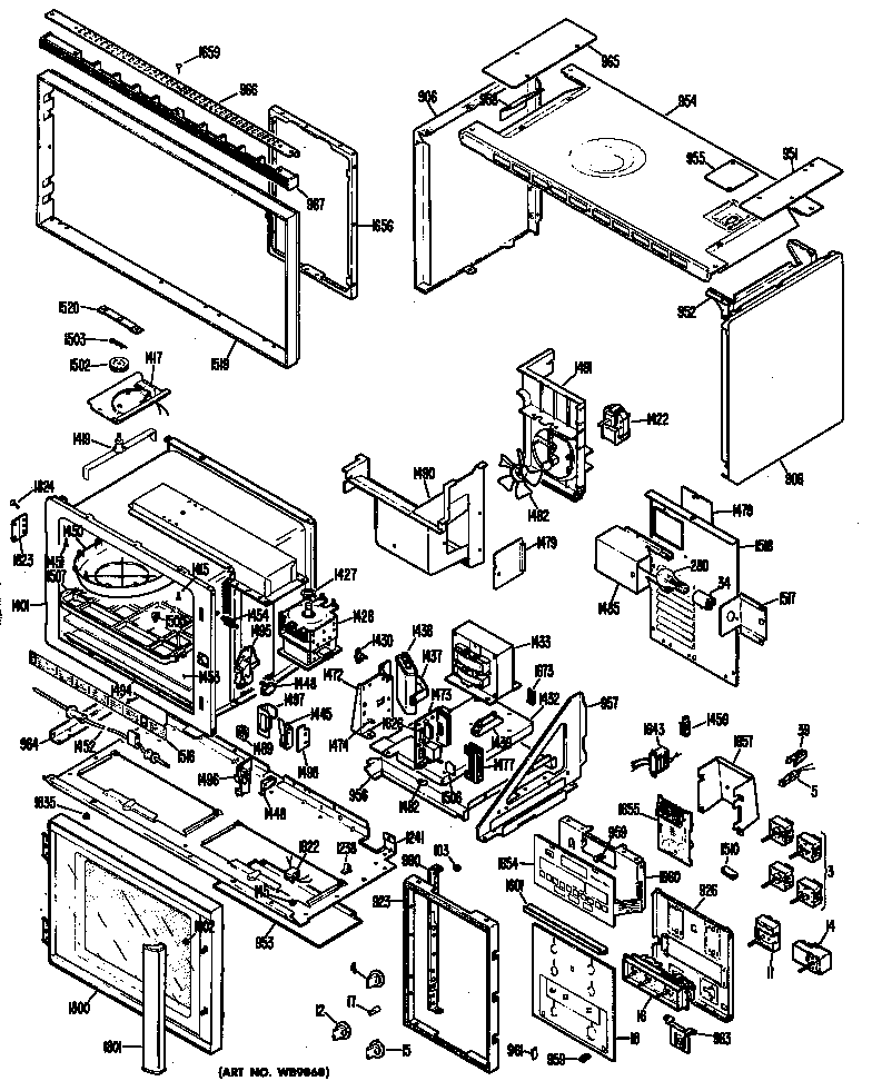 Hotpoint RH960G*02 oven assembly diagram
