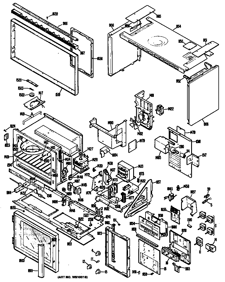 Hotpoint RH960G*03 oven assembly diagram