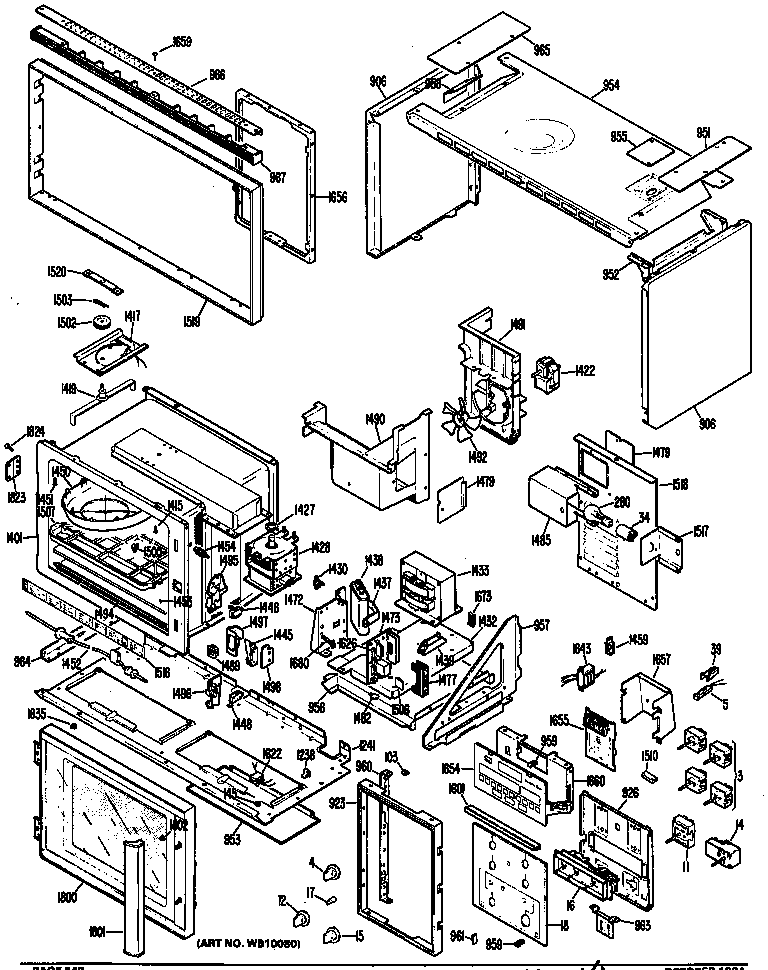 Hotpoint RH960G*04 oven assembly diagram