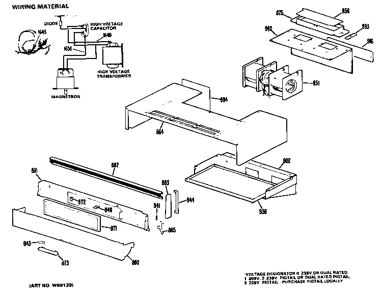 Hotpoint RH962V*K2 wiring material diagram