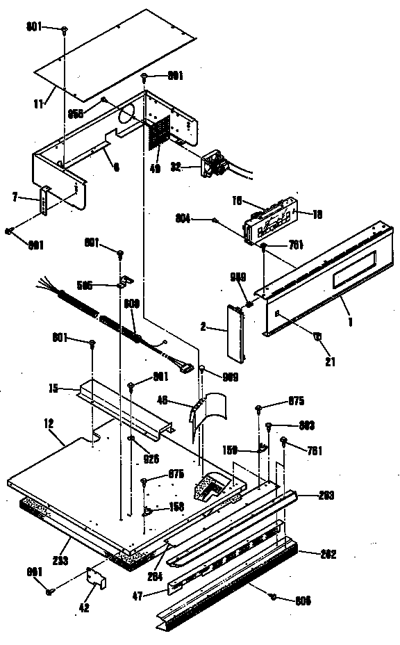 Hotpoint RJ734GP3BG control panel diagram