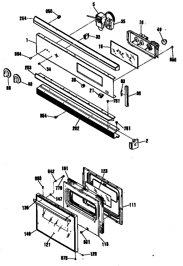 Hotpoint RK524GP2BG door diagram