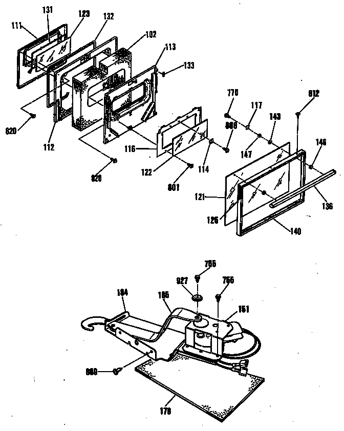 Hotpoint RF724GP5AD door/lock diagram