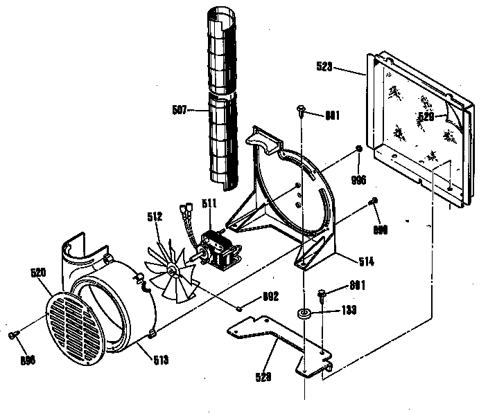 Hotpoint RF724GP5AD fan diagram