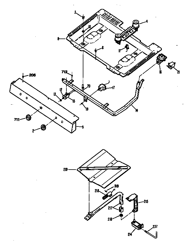 Hotpoint RGB524GES1 gas line diagram