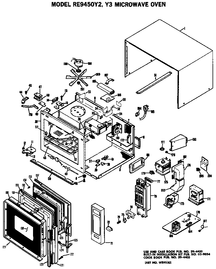 Hotpoint RE9450Y3 microwave oven diagram