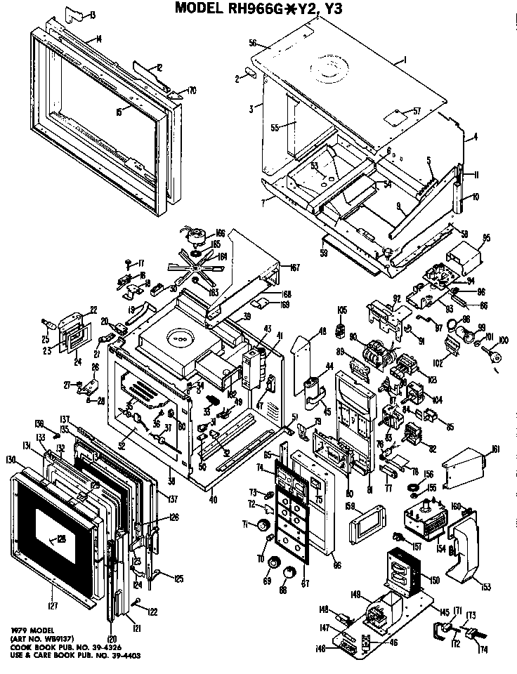 Hotpoint RH966G*Y2 oven assembly diagram