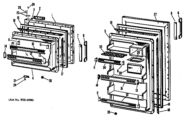 Hotpoint CTF16CAB doors diagram