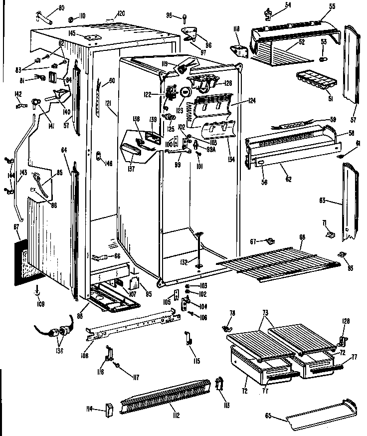 Hotpoint CTF16CAB cabinet diagram