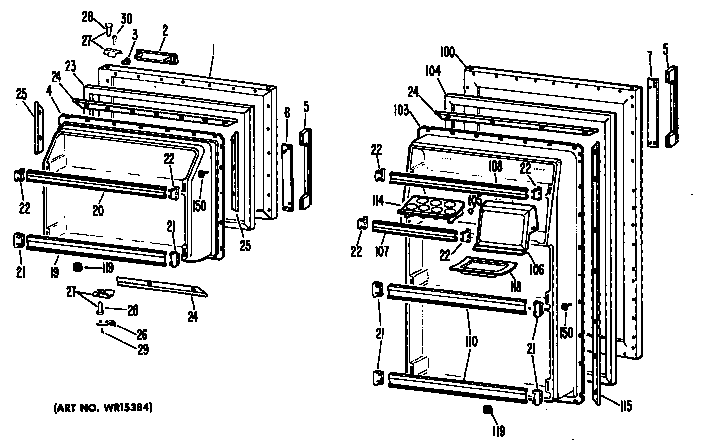 Hotpoint CTF17CAC doors diagram