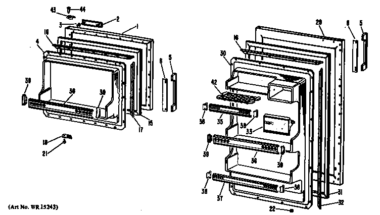 Hotpoint CTA14CAB doors diagram