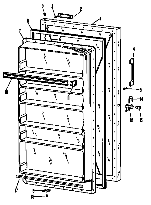 Hotpoint FV16CAB door diagram