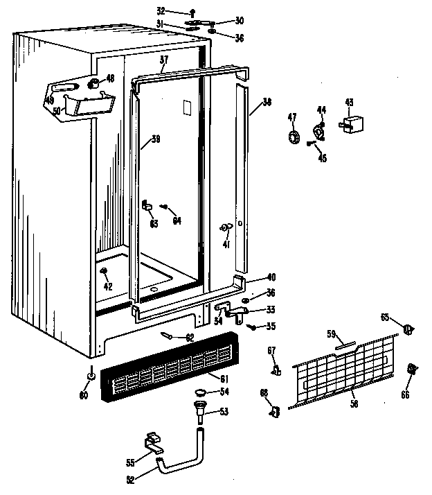 Hotpoint FV16CAB cabinet diagram