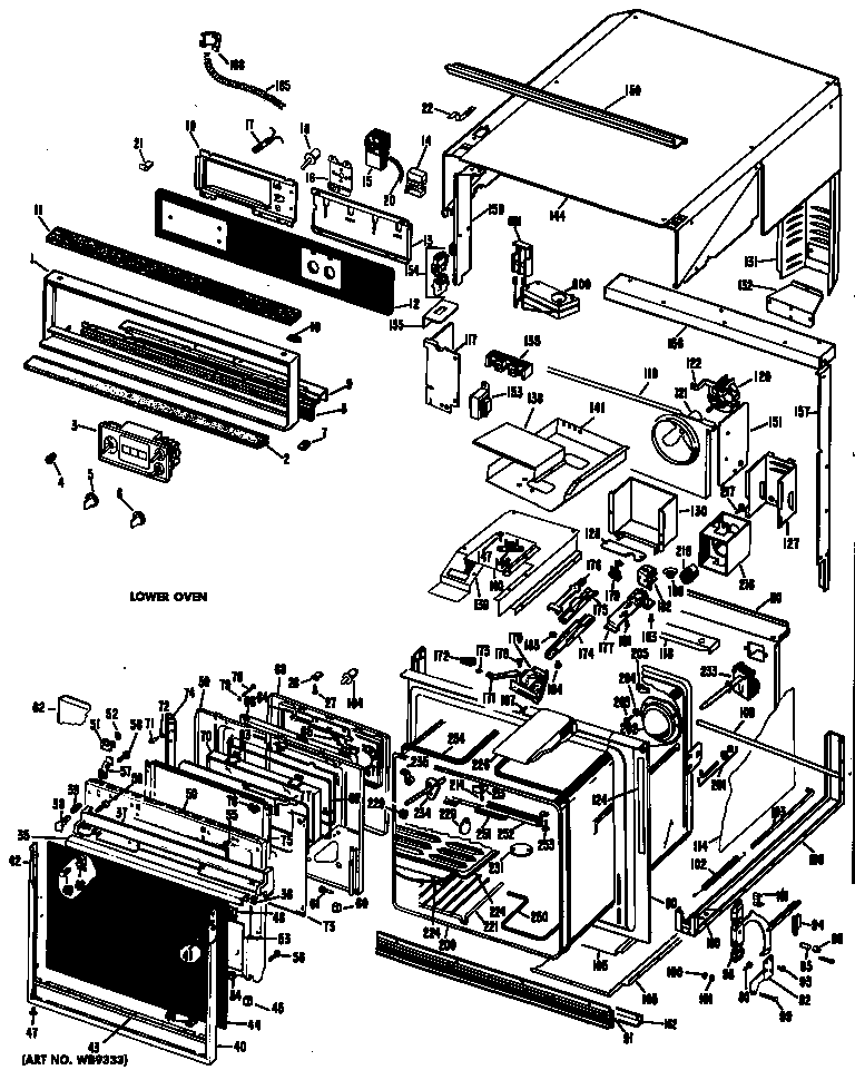 Hotpoint RK966G*08 lower oven diagram