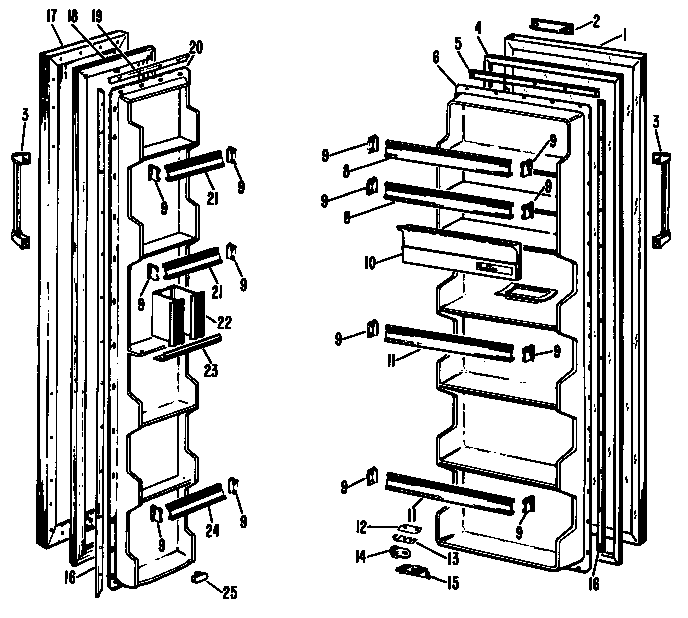 Hotpoint CSF19AYX doors diagram