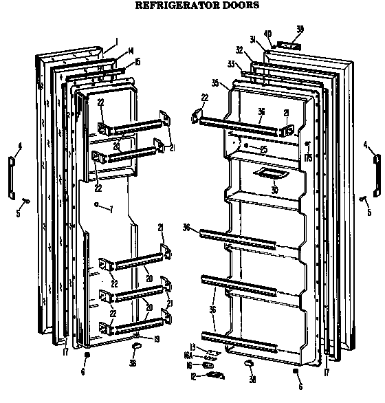 Hotpoint CSF20AAB refrigerator doors diagram