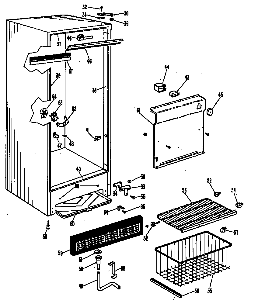 Hotpoint FVF16EAB cabinet diagram