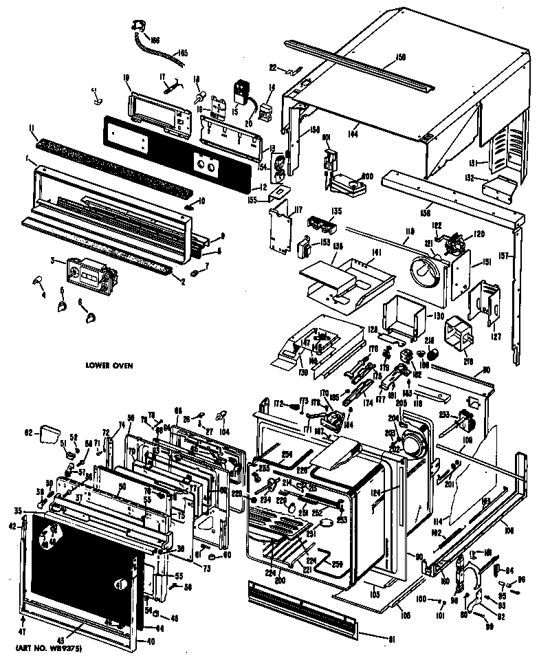 Hotpoint RK966G*09 lower oven diagram