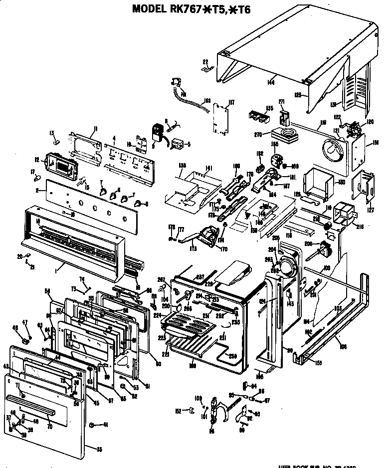 Hotpoint RK767*T6 oven assembly diagram