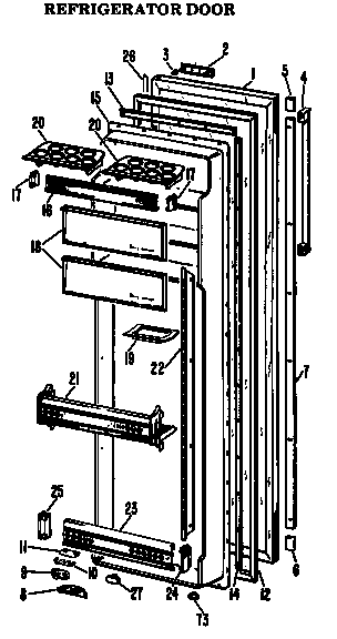 Hotpoint CSF22MBS refrigerator door diagram