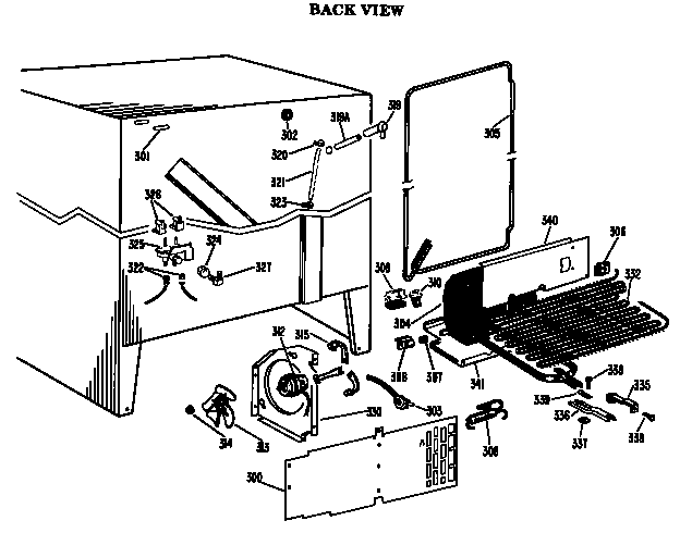 Hotpoint CSF22MBS back view diagram