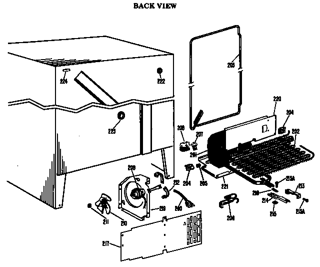 Hotpoint CSF20EAS back view diagram