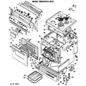 Hotpoint RB658*A2 main body/cooktop/door/controls diagram