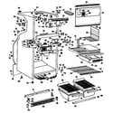 Hotpoint CTF17PBCR cabinet and shelves diagram