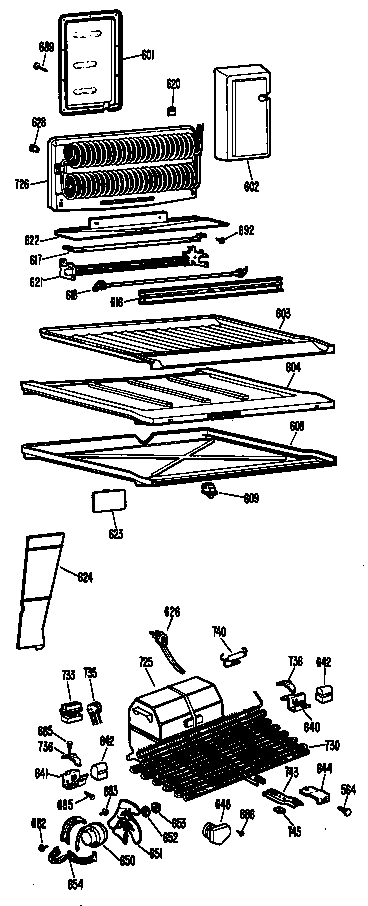 Hotpoint CTF17PBCR unit and compartment separators diagram