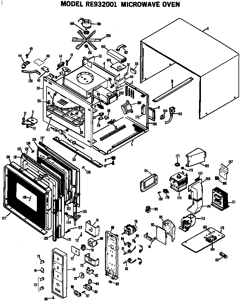 Hotpoint RE932001 microwave oven diagram