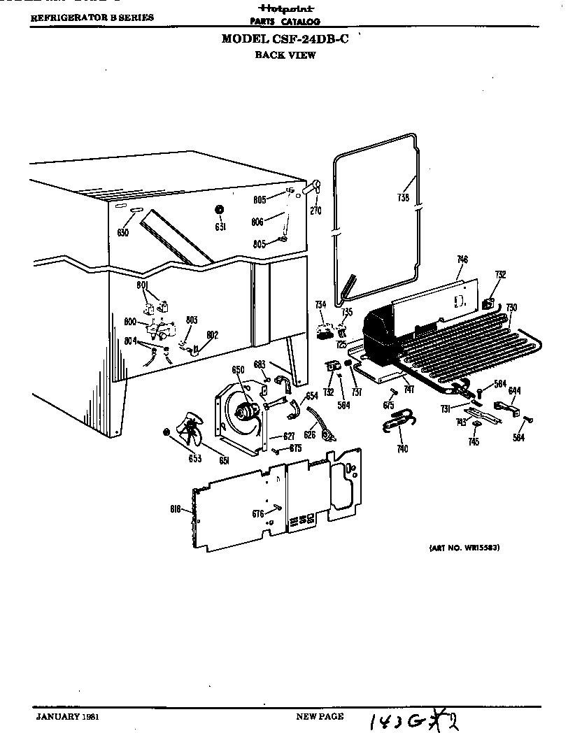 Hotpoint CSF24DBD back view diagram