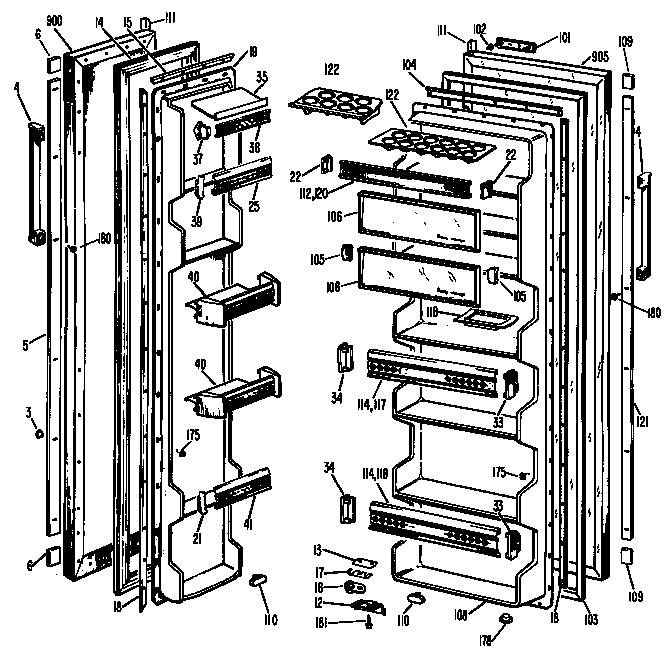 Hotpoint CSF20EBF doors diagram