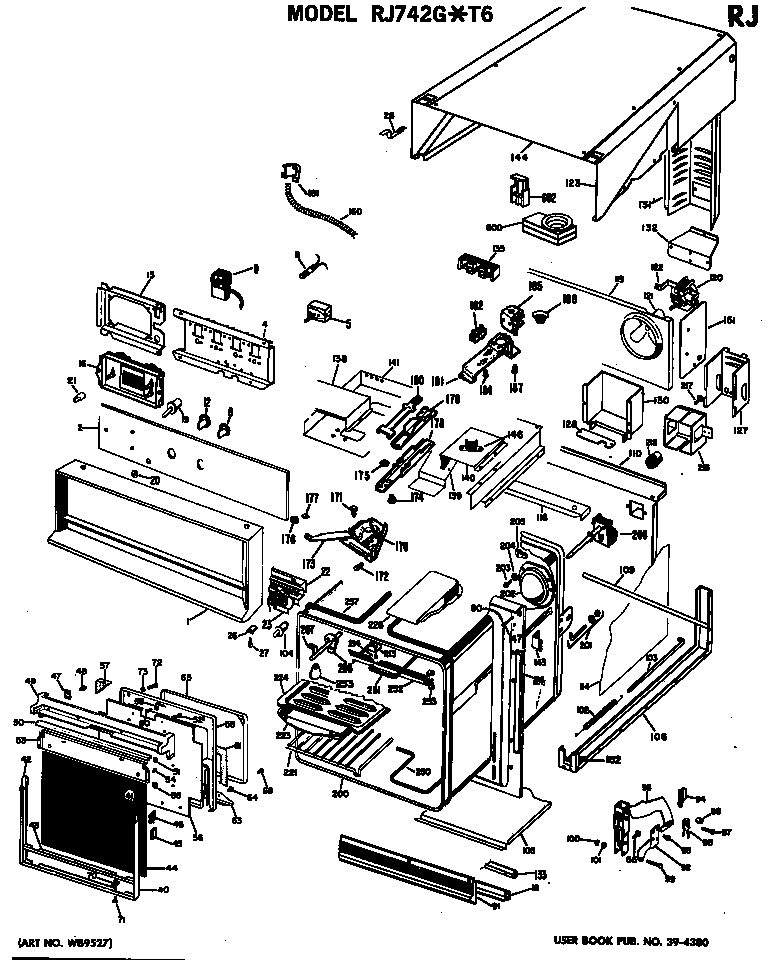 Hotpoint RJ742G*T6 oven assembly diagram