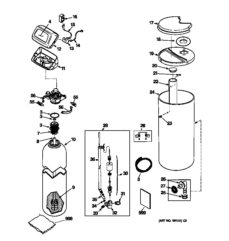 GE GNSF23Z01 body parts diagram