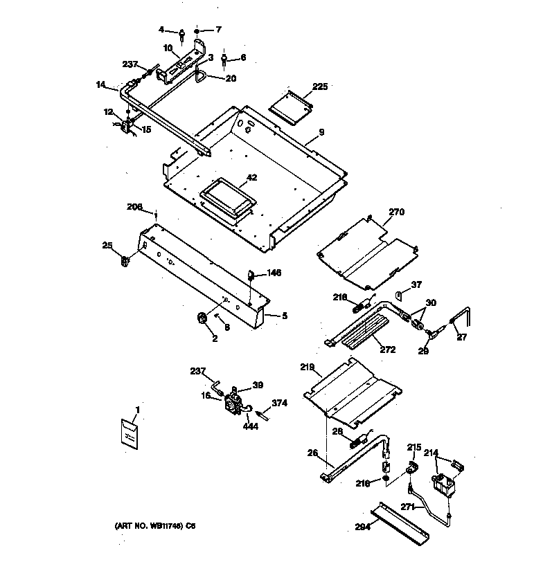GE LGB356BEA2AD gas & burner parts diagram