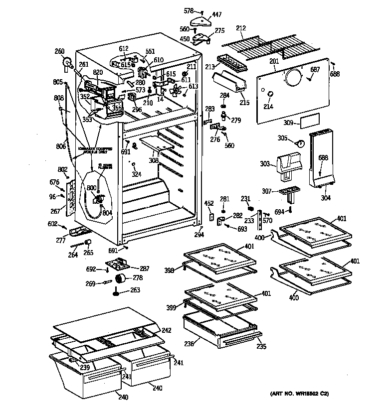 Kenmore 36378677894 cabinet diagram