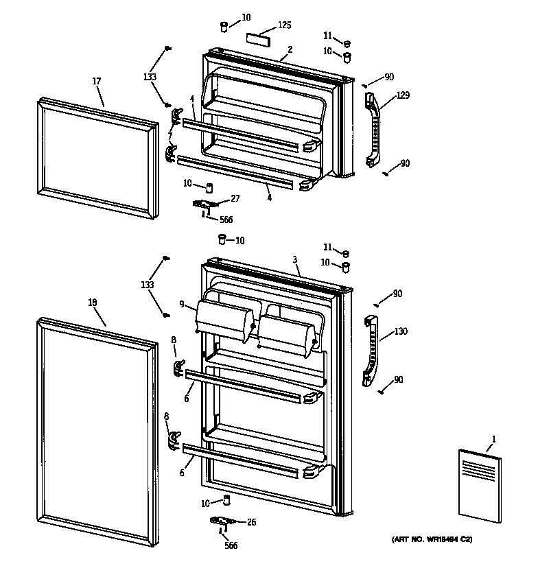 Kenmore 36339457991 doors diagram