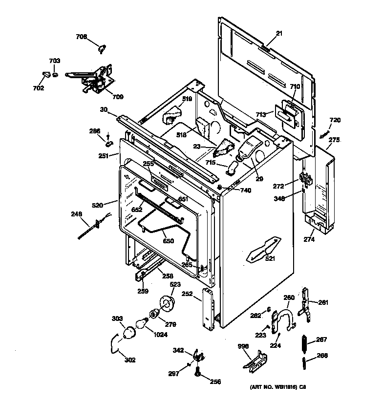 GE JBP78BY5 body parts diagram
