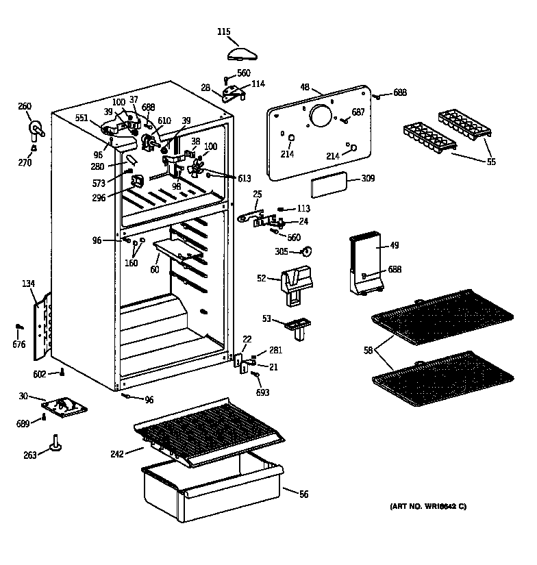 Kenmore 36339409990 cabinet diagram