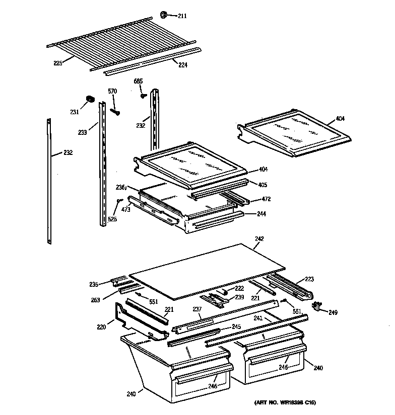 Kenmore 36378567896 shelf parts diagram