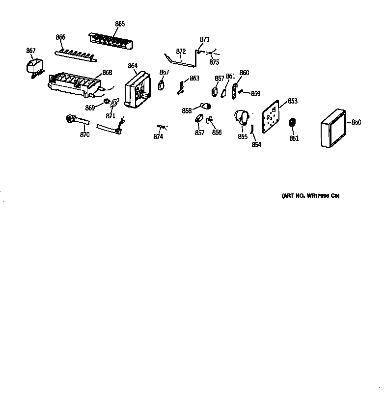 Kenmore 36378567896 icemaker wr30x0327 diagram