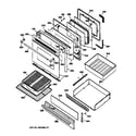 GE JGBP90MEA2BC door & drawer parts diagram