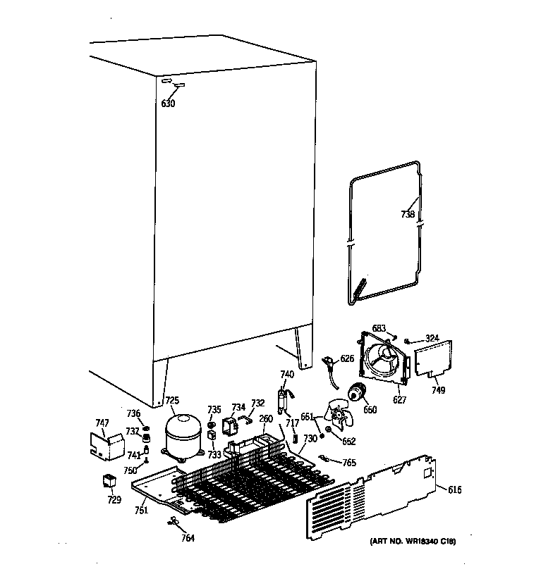 GE TFX20SABCWW unit parts diagram