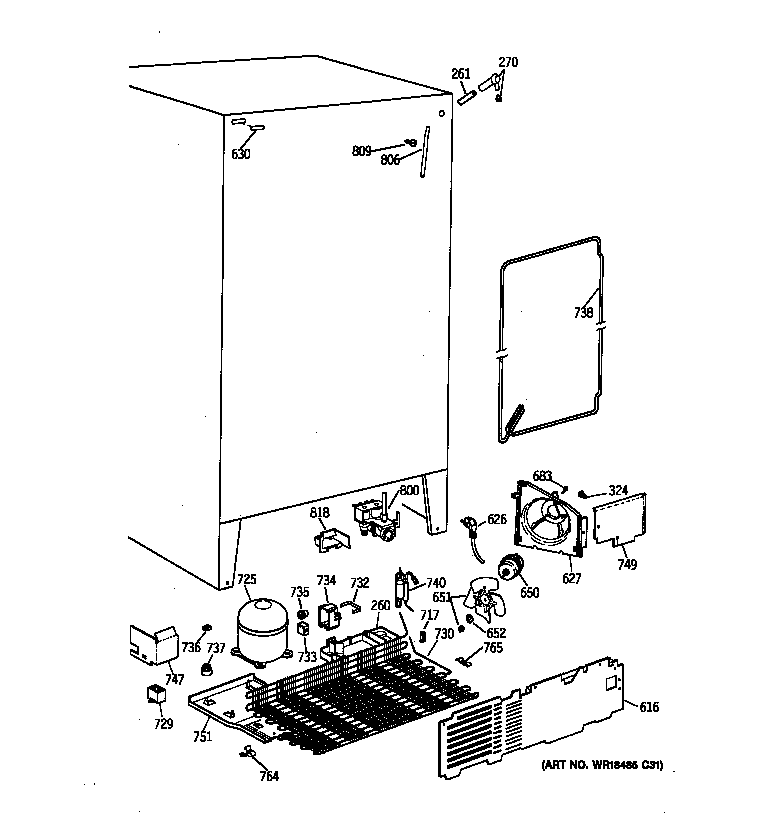 GE TPX21BRBCBB unit parts diagram