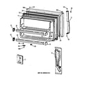 GE TBX18NIBRRWW freezer door diagram