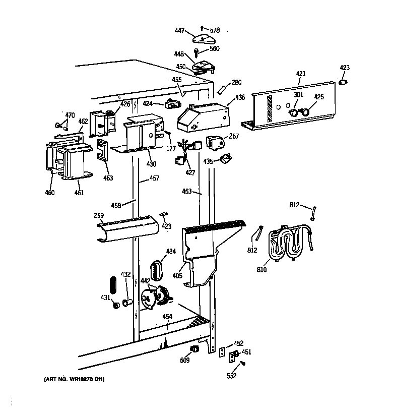 GE TFK22PRBCAA fresh food section diagram