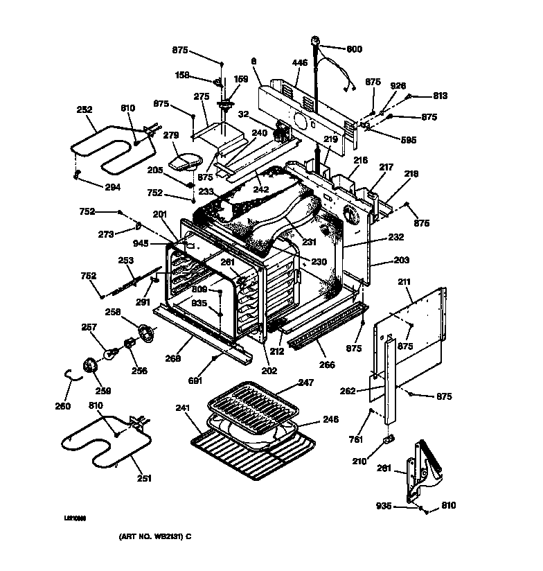 GE JMP31WA1WW body parts diagram