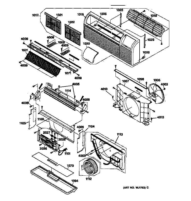 GE AZ22E07D2CM1 cabinet diagram