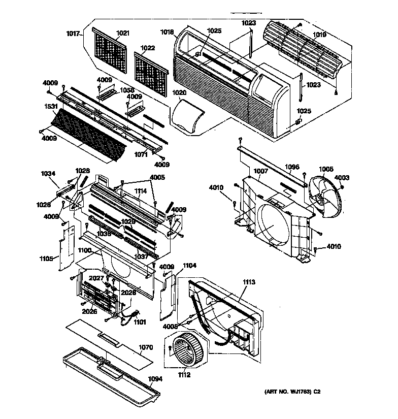 GE AZ32H07E3DM1 cabinet diagram