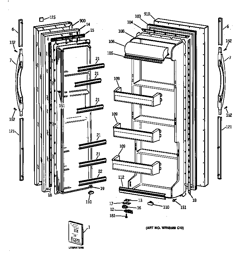 Hotpoint CSK20GABCAD doors diagram